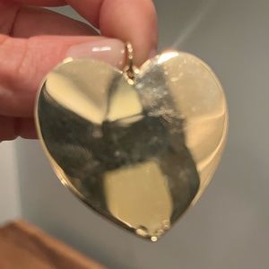 JENNIFER CREEL 14k 1 1/2 inch gold Classic Heart Pendant